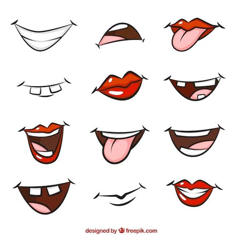 Cartoon Mouths Vector Free Download