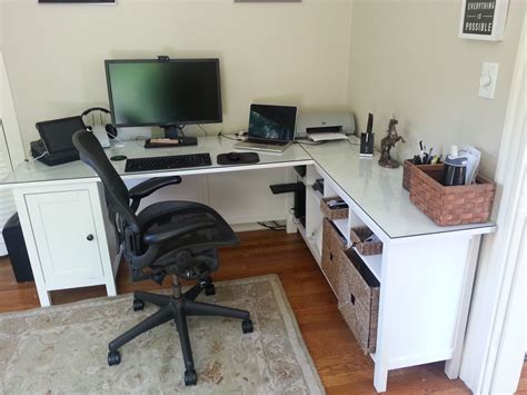 Check these excellent samples of of diy ikea pallet computer desk out. Home Office Ikea Hack | Open Parenthesis | Ikea corner ...