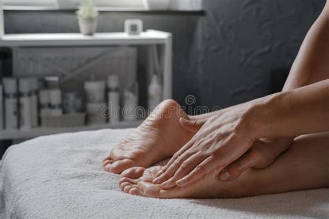 Professional Reflexology Foot Massage Close Up Stock Image Image Of Hand Therapy 250716179