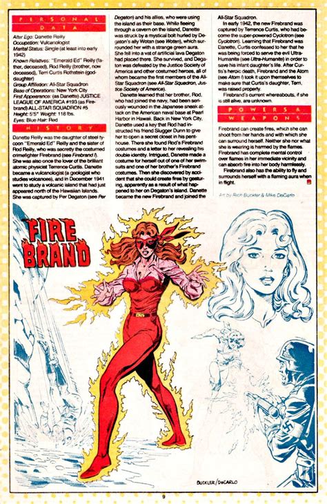 Fire Brand Pin Up Art By Buckler And Decarlo Marvel And Dc Characters