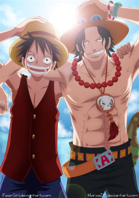 Luffy And Ace One Piece Personajes De Anime Ace Puño De Fuego