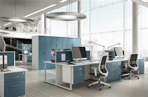 Blue Minimalist Office Storage In 2020 Office Interior Design