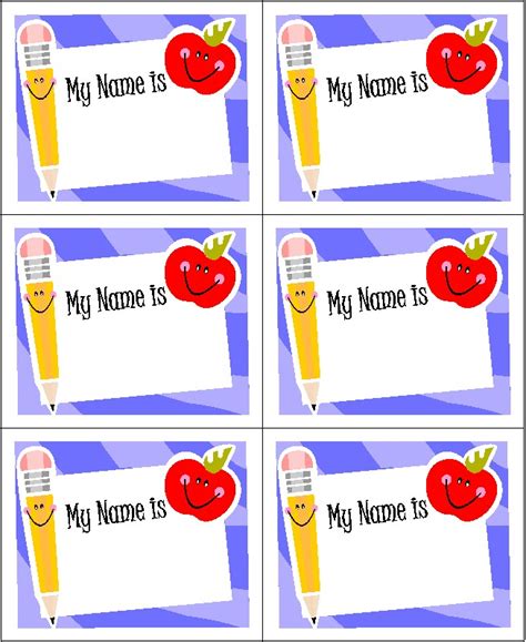 Back To School Name Tag
