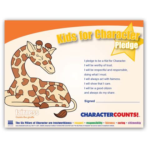 CHARACTER COUNTS! Certificates | CHARACTER COUNTS! Store