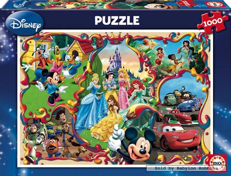 Disney princess, donald duck, mickey mouse, peter pan and many more! 1000 pcs jigsaw puzzle: Disney Family - Disney's Worlds ...