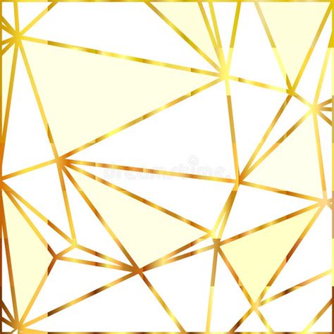Geometric Shapes Abstract Gold Outline Of Polygon Background Gold