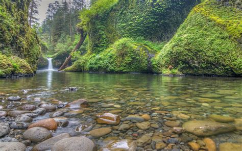Columbia River Gorge Punchbowl Falls Waterfalls Stones Rivers Usa 4k Wallpapers Hd And 8k Images