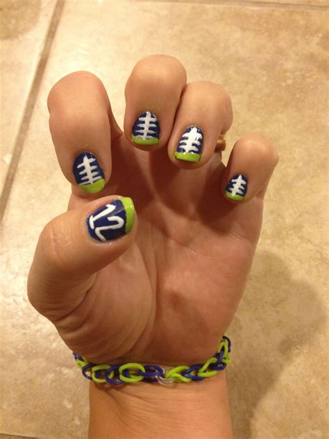 Go Seahawks Nail Designs Fashion Nails Nails