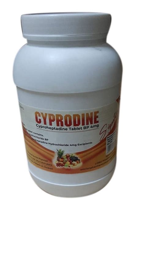Cyproheptadine Cyprodine 4 Mg Tablet For Clinic Packaging Type