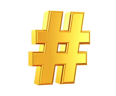 Shiny Gold Hashtag Symbol Stock Photos Pictures And Royalty Free Images