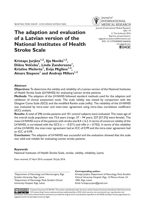 Pdf The Adaption And Evaluation Of A Latvian Version Of
