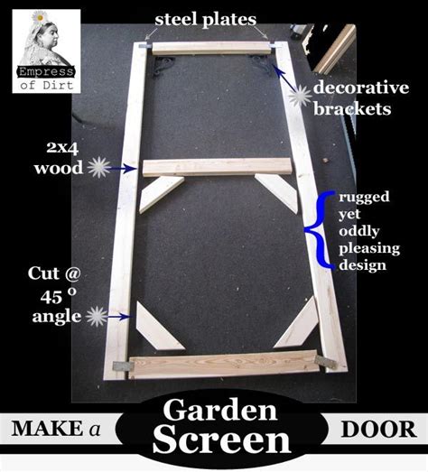 Want to try a diy project in your outdoor space but dont have the confidence? Make a Custom Size Garden Screen Door | Empress of Dirt ...