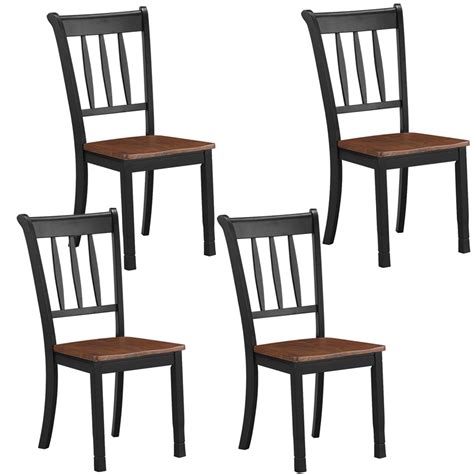 Topbuy Dining Chair Armless Wooden Back Kitchen Restaurant Side Chair