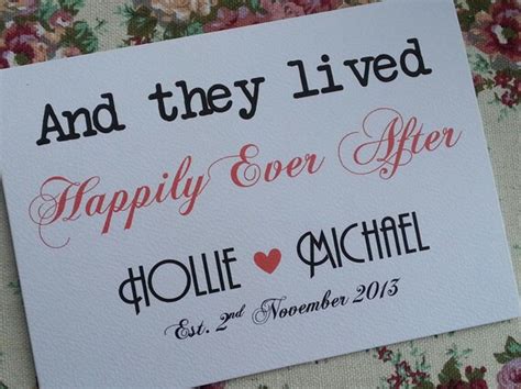 Items Similar To And They Lived Happily Ever Afterpersonalised