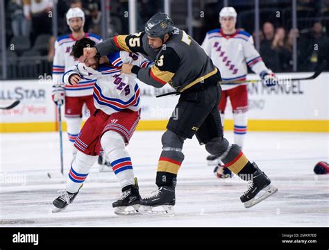 Vegas Golden Knights Right Wing Ryan Reaves And New York Rangers