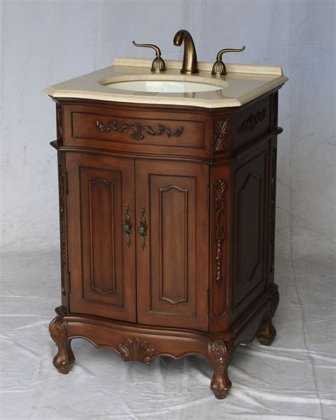 Add style and functionality to your bathroom with a bathroom vanity. 24" Adelina Antique Style Single Sink Bathroom Vanity in ...