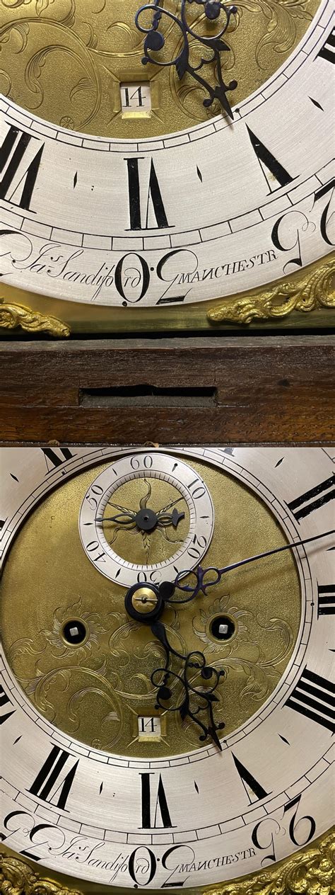 Antiques Atlas Antique Oak Cased 8 Day Brass Dial Longcase Clock Rc003a289