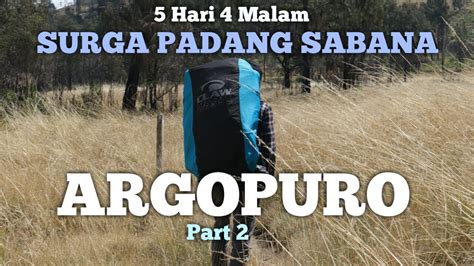 PENDAKIAN GUNUNG ARGOPURO VIA BADERAN BREMI SURGA PADANG SABANA