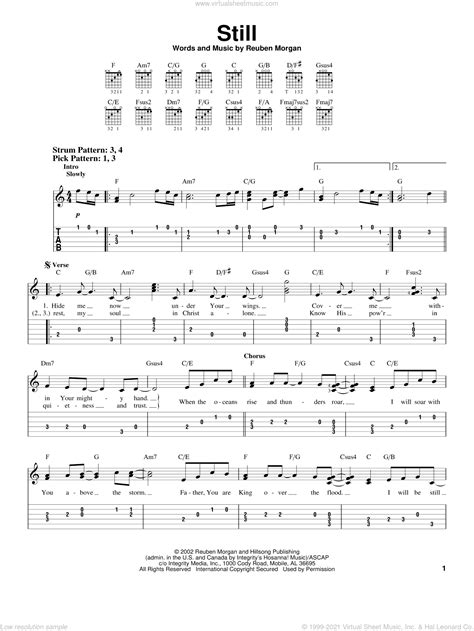 Find all the media you need to write music! Hillsong - Still sheet music for guitar solo (easy tablature)