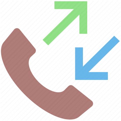 Arrows Calls Incoming Outgoing Phone Telephone Icon