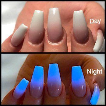 Who doesn't enjoy getting a relaxing manicure and a fresh coat of nail polish when visiting their favorite nail salon? My new glow in the dark nails - Yelp | Glow nails, Neon ...