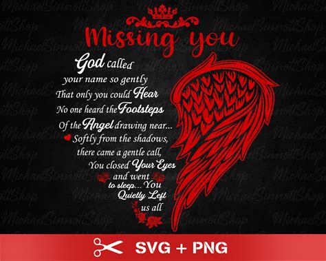 Missing You Svg Png Remembrance Svg In Loving Memory Svg Etsy