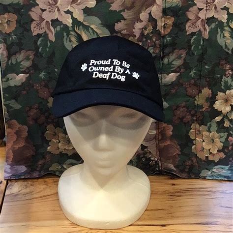 Faded Glory Accessories New Black Dog Hat Proud To Be Owned By A