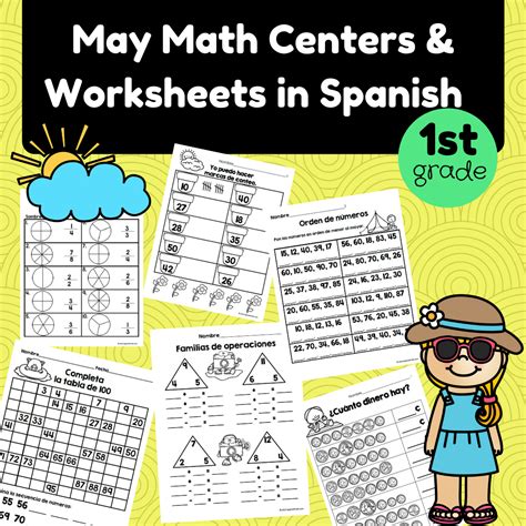 Hojas Y Centros De Matemáticas Para Mayo Primer Grado Spanish Math