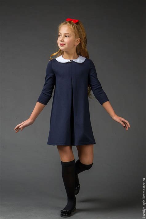 Школьная форма платье Pl129bu купить онлайн на Ярмарке Мастеров