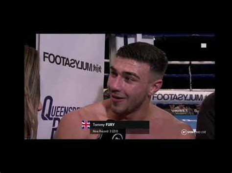 Tommy Fury With Dad John Fury After His Knock Out Ring Side Interview