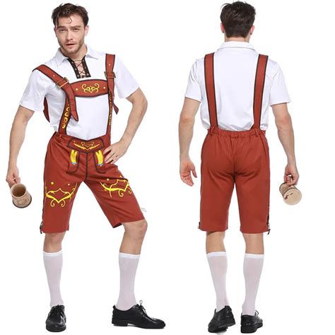 Plus Size Oktoberfest Costume Men Traditional German Bavarian Beer Male Cosplay Halloween