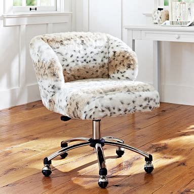 Browse our webiste to find our selection of office conference chairs! Snow Leopard Faux-Fur Wingback Chair| Desk Chair | Pottery ...