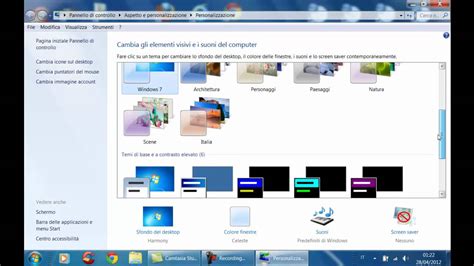Come Cambiare Lo Sfondo Del Desktop Windows 7 Youtube
