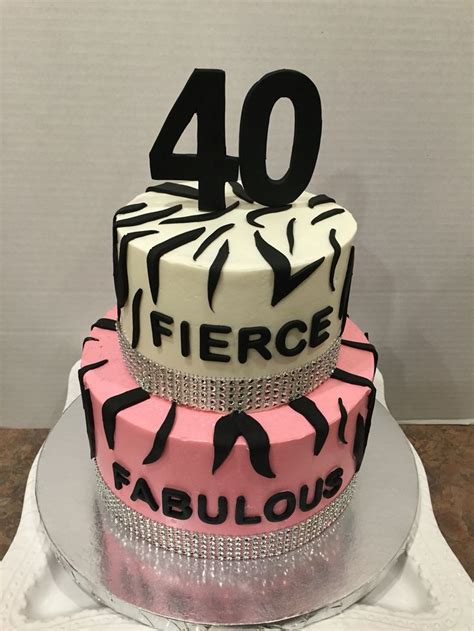 40th Birthday Fierce Fabulous And Forty 40th Birthday Cakes 40th
