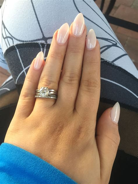 Almond Nails Simple Engagement Nails Almond Nails Nails