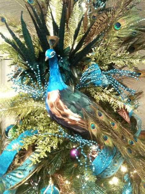 2011 Top Of Peacock Christmas Tree Designed By Billy Duvall Peacock Christmas Peacock