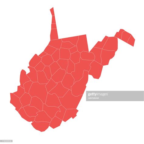West Virginia State Map With Counties High Res Vector Graphic Getty