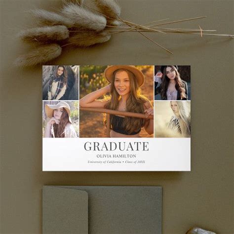 Graduation Photo Tri Fold Announcement