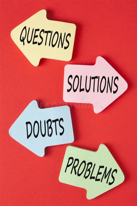 Questions Solutions Doubts Problems Concept Stock Photo ...