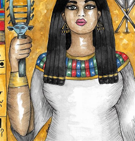 goddess art egyptian goddess hathor kemetic fantasy art print etsy