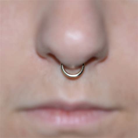 Small Septum Ring Silver Plated Septum Jewelry Nose Etsy
