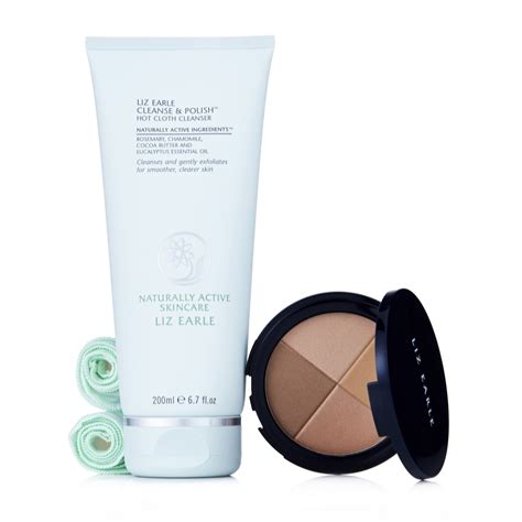 Liz Earle Cleanse And Polish 200ml And Radiant Glow Bronzer Qvc Uk