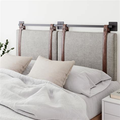 He is signed to don cannon and dj drama's generation now record label, which is under atlantic records. Nathan James Harlow 62 in. Queen Wall Mount Gray Upholstered Headboard Adjustable Brown Straps ...