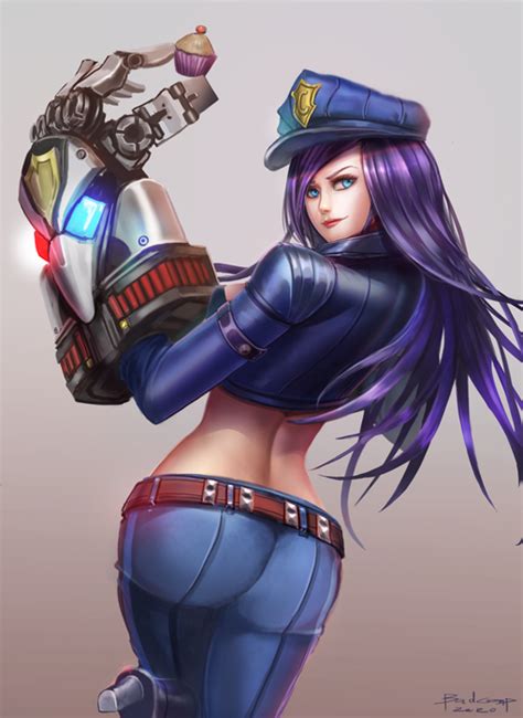 Caitlyn Vi Officer Caitlyn And Officer Vi League Of Legends Drawn By Badcompzero Danbooru