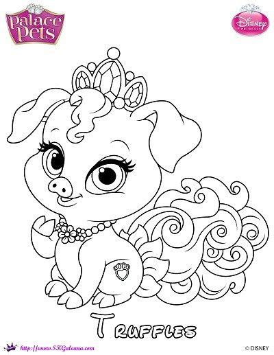Palace pets beauty coloring page. Princess Palace Pets Coloring Page of Truffles | 색칠 공부 자료 ...