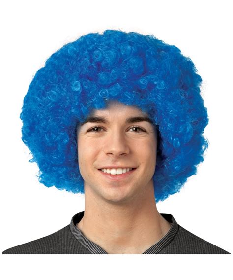 They add to your confidence and comfort if you're experiencing noticeable hair loss either because of aging or due. Adult Crayola Blue Afro Wig - Men Halloween Afro Wig