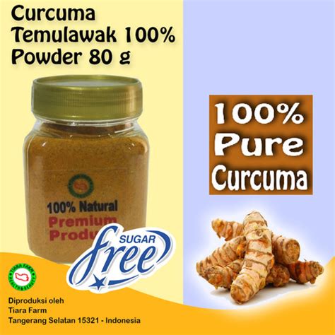 Promo Curcuma Powder Bubuk Temulawak Premium Murni 80 G Tiara Farm
