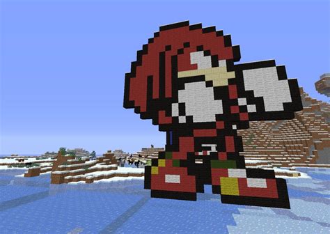 Knuckles Pixel Art Minecraft Project