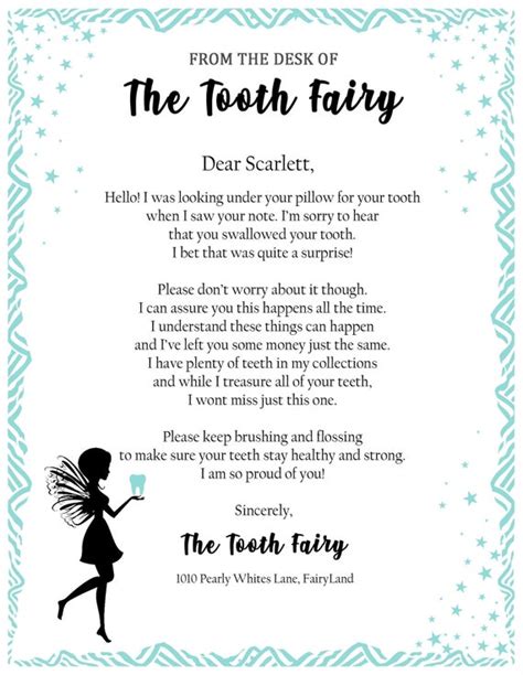 tooth fairy letter printable that are comprehensive mitchell blog