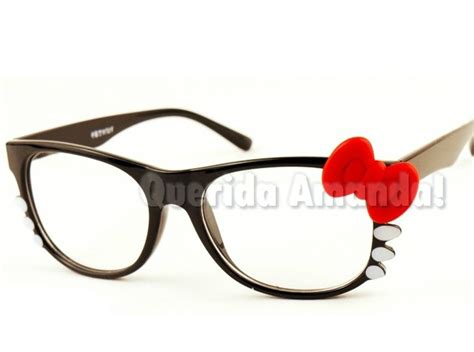 lenceria lentes gafas nerds grunge hello kitty